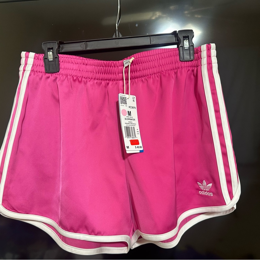Adidas Women's Bright Pink Athletic Shorts